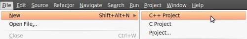 Seleccionado un proyecto C/C++