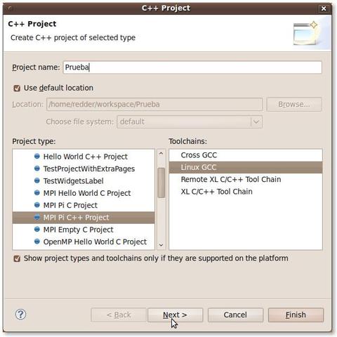 Crear proyecto MPI en C++